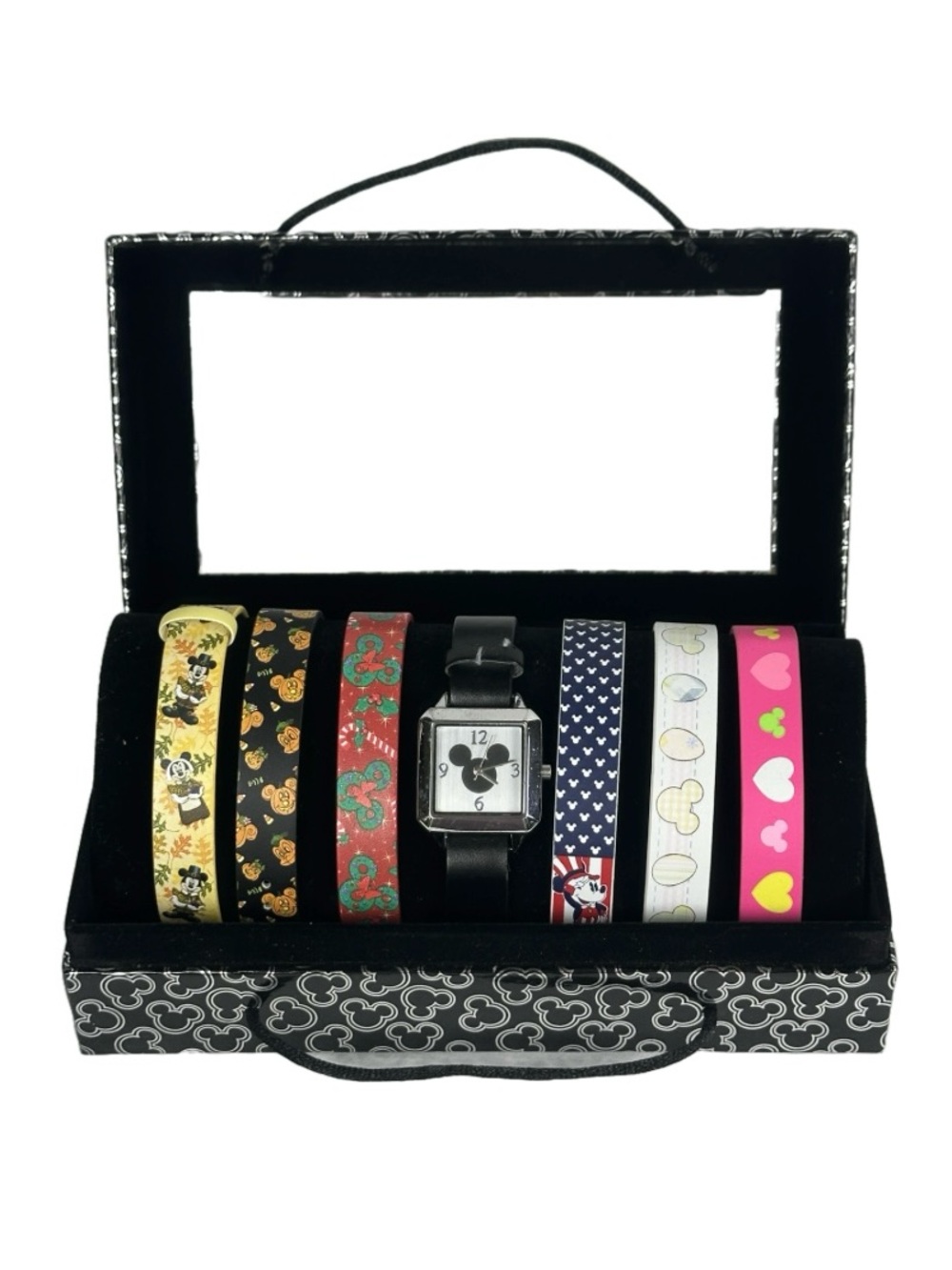 Disney Parks Brand Mickey Mouse Watch with Interchangeable Holiday Bands
